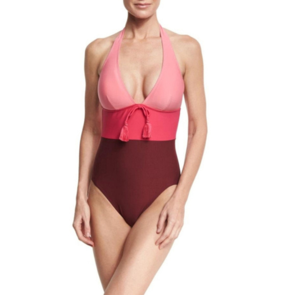 NWT KATE SPADE Carmel Beach Halter One-piece Swim